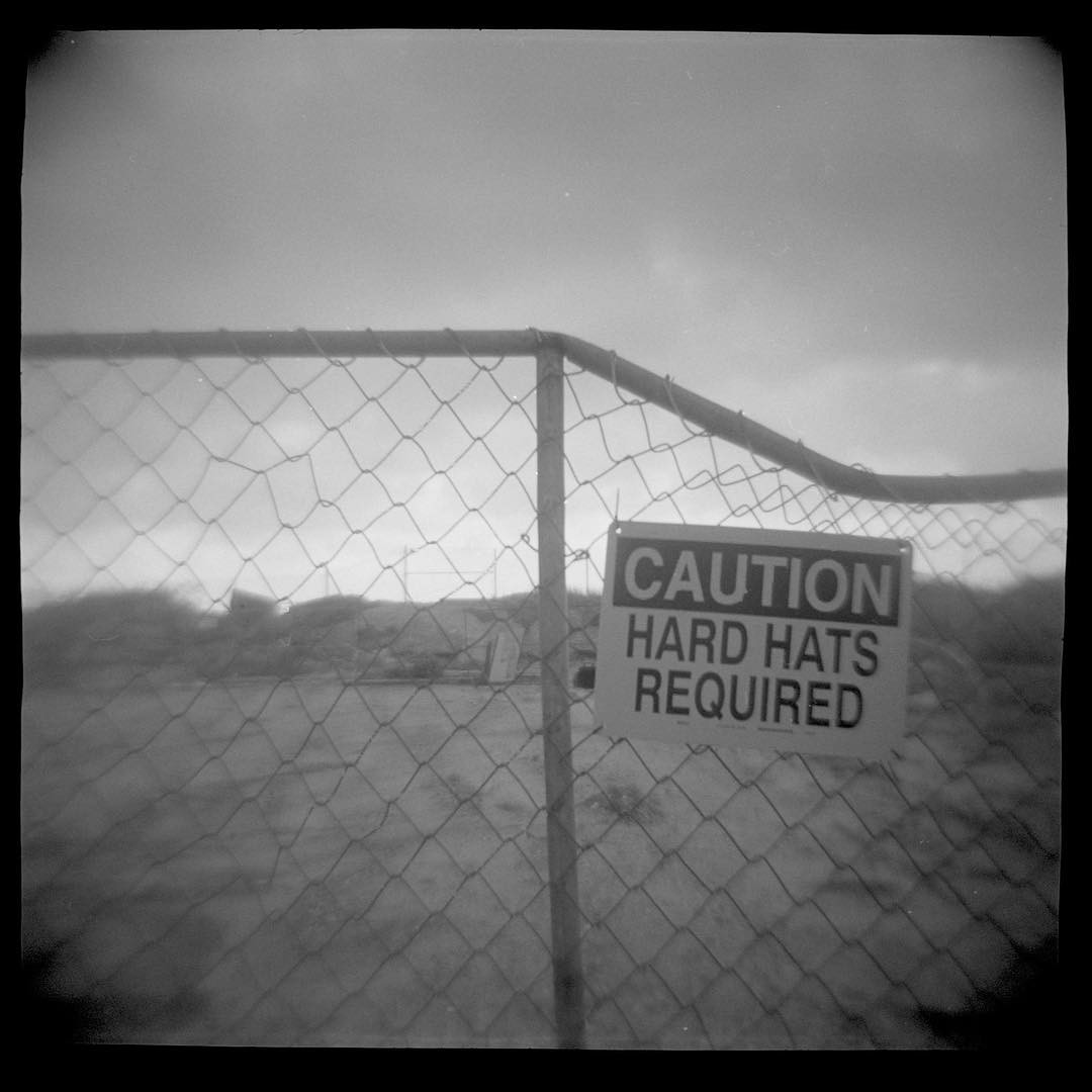 Caution Hard Hats Required. Sea Bright is still seeing post-Sandy construction. #filmphotography #trix #film #filmphotographic #toycamera #diana #filmsnotdead #nofilter
