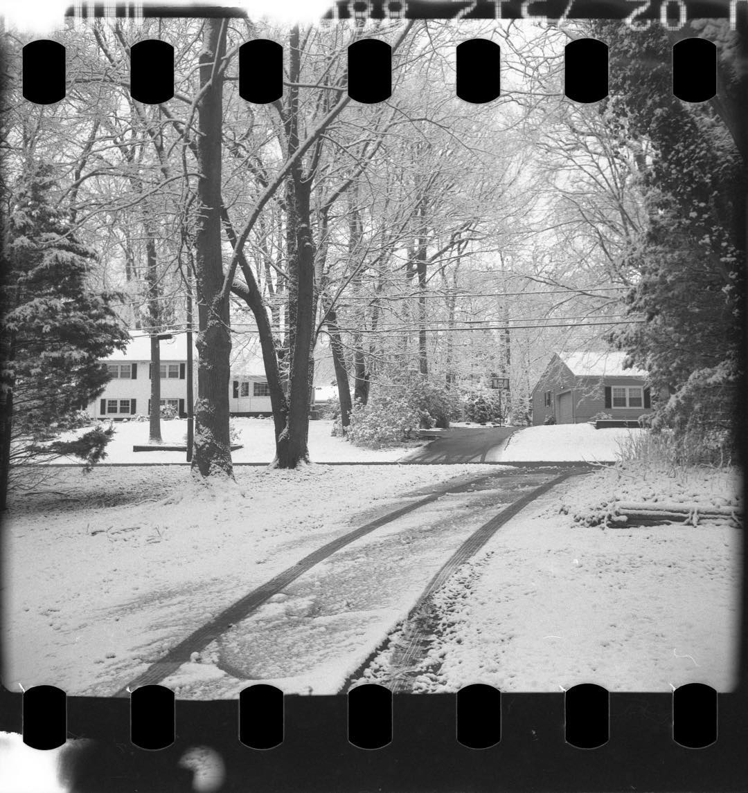 Snowy morning. More Kodak Instamatic 500 loaded with 35mm ORWO UN54 goodness. #film #filmphotography #filmphotographic #instamatic