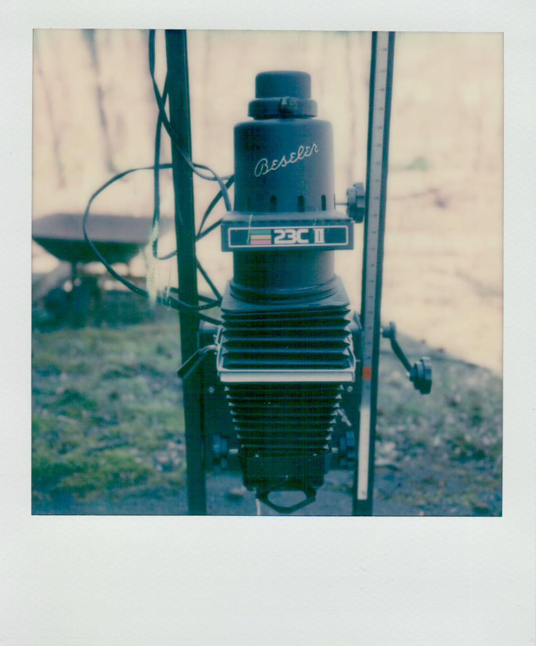 New toy. Found on Craigslist for $40 in the next town over. Needs negative carriers, but looks otherwise ready to go. #polaroid #sx70 #enlarger #roidweek #irony
