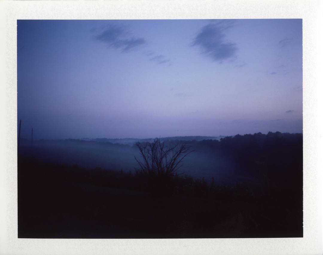 Foggy morning in Walhonding #polaroid195 #polaroid #packfilm #fp100c #film #filmphotography #filmphotographic