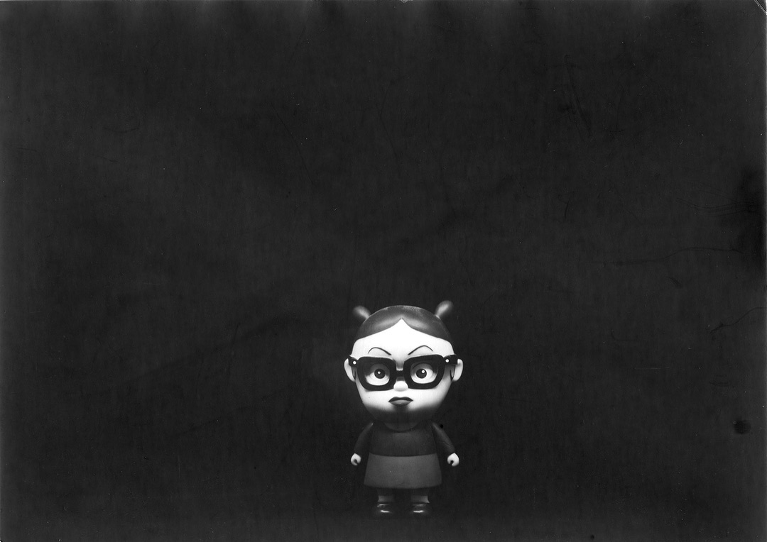 Little Enid

This is the first really decent shot Iâve gotten out of the 1902 Century Studio No. 5 camera that I bought in Florida over Thanksgiving. I used a #Foldio 3 fold up studio with a black-ish backdrop and the included LED lighting to do this. I would have liked to get closer and have her fill more of the frame, but the camera only has so much bellows extension. This was shot with #ilforddirectpositivepaper at an ISO around 2, 5 seconds of exposure. It was probably underexposed at that, because it took several minutes to develop. Iâm happy with this. The camera works. 
#filmphotography #film #filmphotographic #largeformat #5x7 #5x7photography