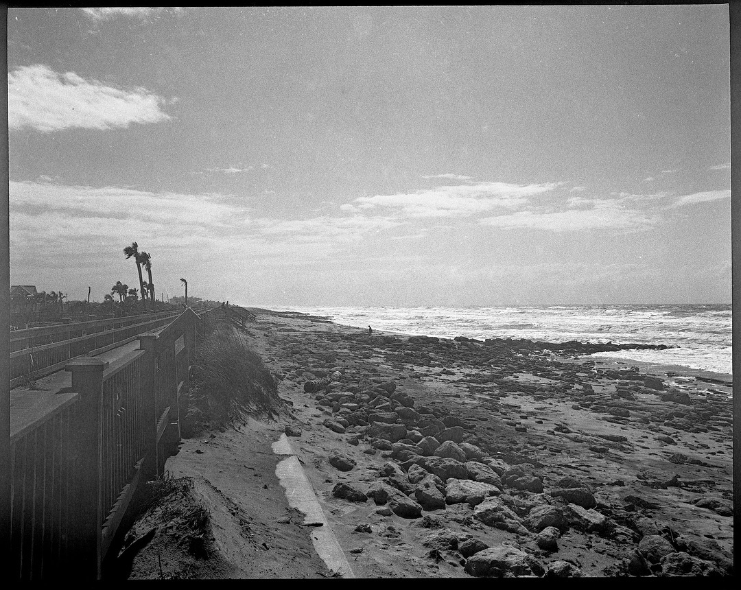 Beach at Marineland

Shot this in 2017 while visiting my mom in Florida. I remember being very disappointed when I developed this roll of Bergger Panchro 400 that Iâd put through my Pentax 67. I donât know if the film was bad, or I mishandled it, or my fixer was bad, or maybe it just doesnât like Rodinal (thatâs probably it; I havenât shot a roll of the film that didnât come out looking like this). Looking at it now, though, I kind of like it. #rollfilmweek #rollfilmweek2019 #film #filmphotography #filmphotographic #pentax67