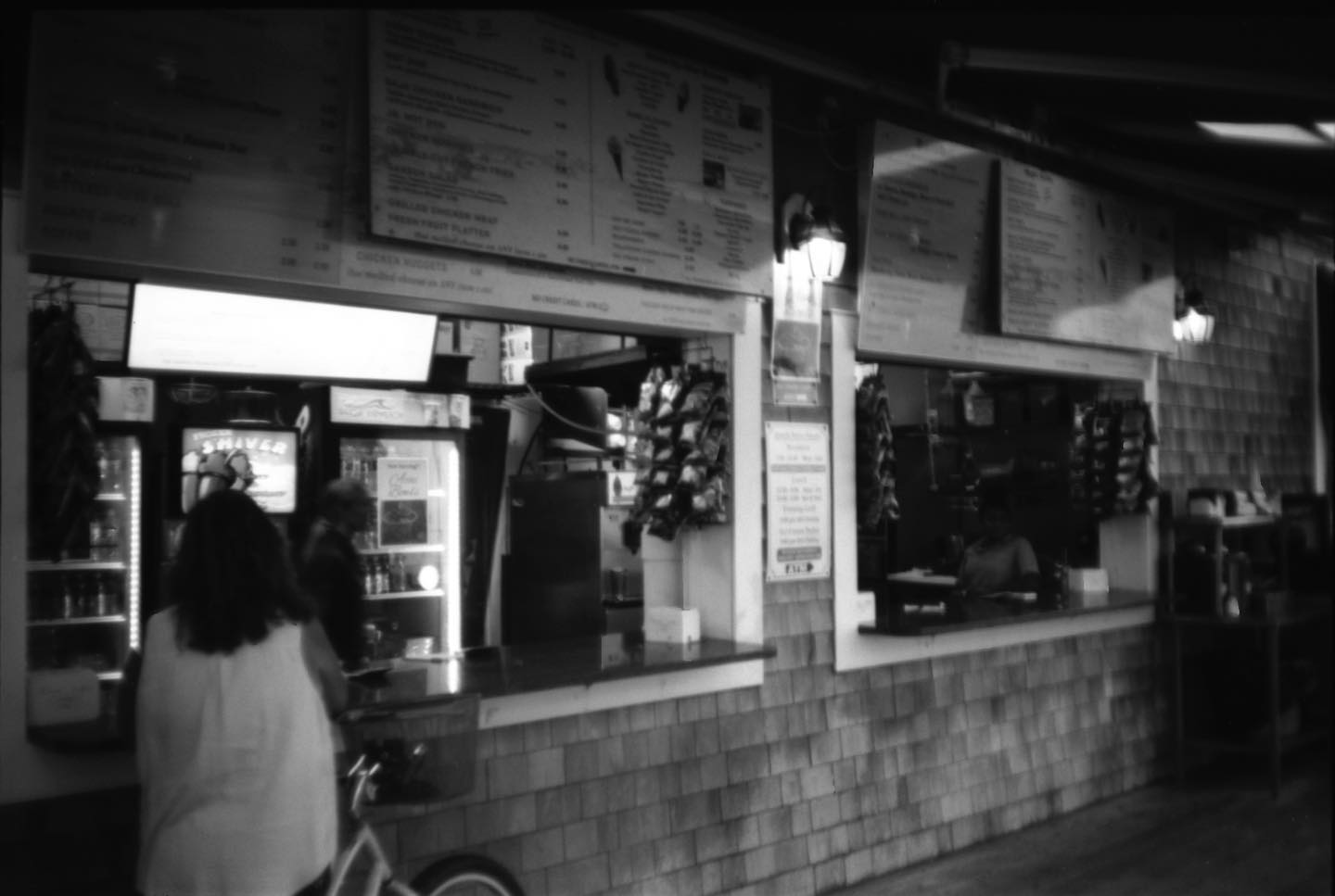 Snacks stand. Shot last night on the boardwalk in Avon-by-the-Sea, New Jersey, with my #olympusxa on @filmferrania #p30film. Developed this morning in my @arsimago #labbox. And this time, I put the reel together correctly, and didnât lose a single shot to film touching. I think I found the problem. #film #filmphotography #shootfilmstaybroke