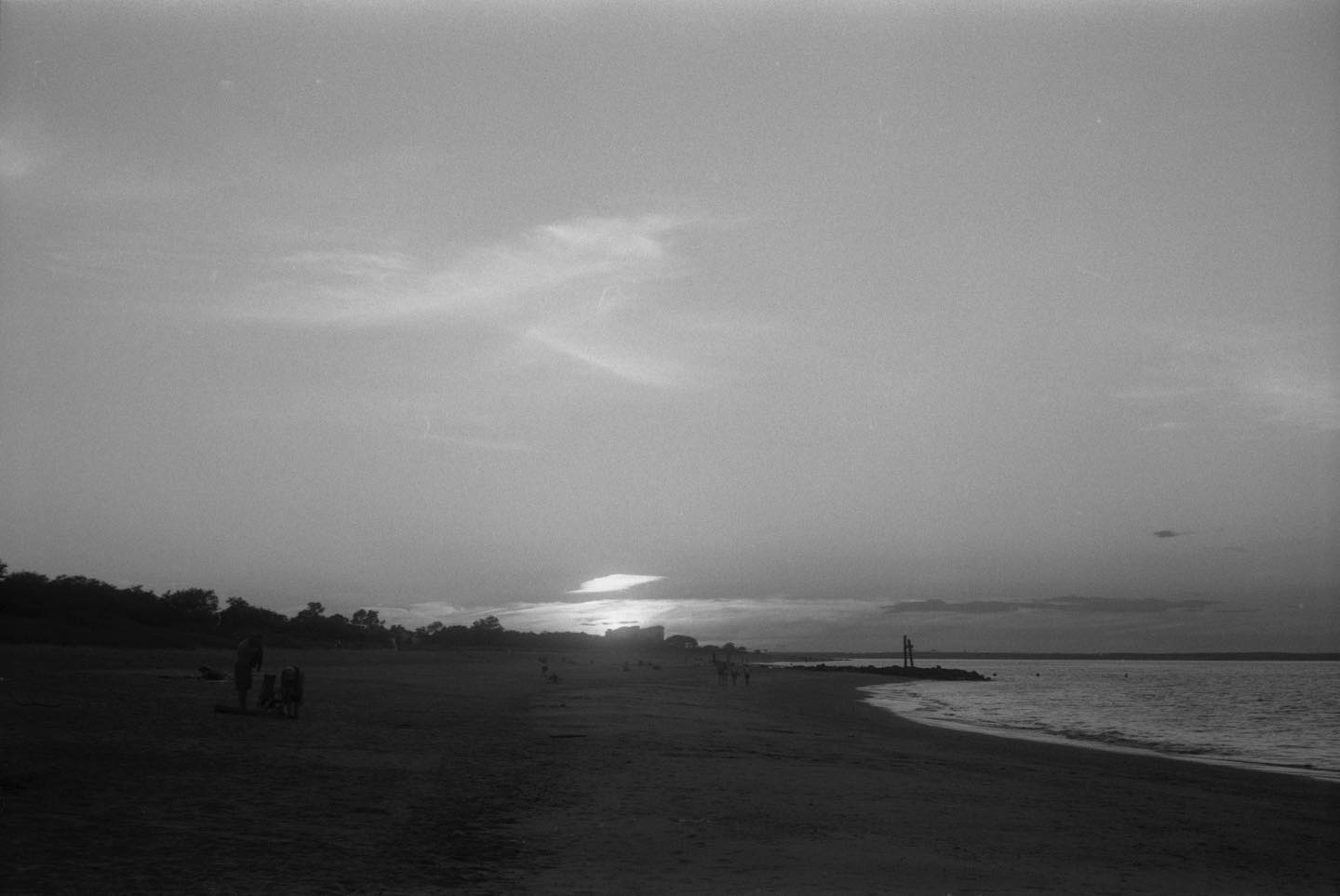 Sunset on the beach. Because Iâm the kind of twisted sort of person who shoots sunsets in black and white. #rollfilmweek #rollfilmweek2020 #film #filmphotography #contaxiii